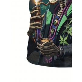 スカルファッション メンズTシャツ、半袖、ラウンドネック、ユニークなプリントデザイン