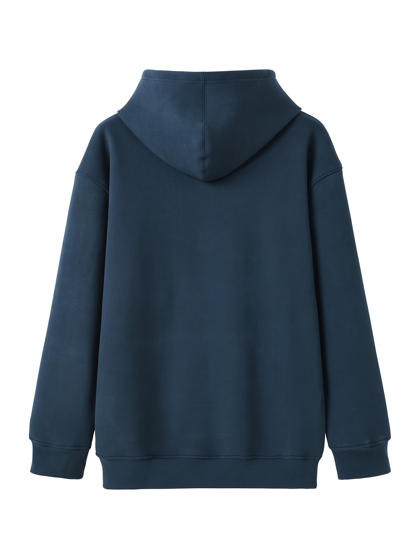 plus size mens solid hooded sweatshirt for spring fall trendy casual hoodies for males details 3