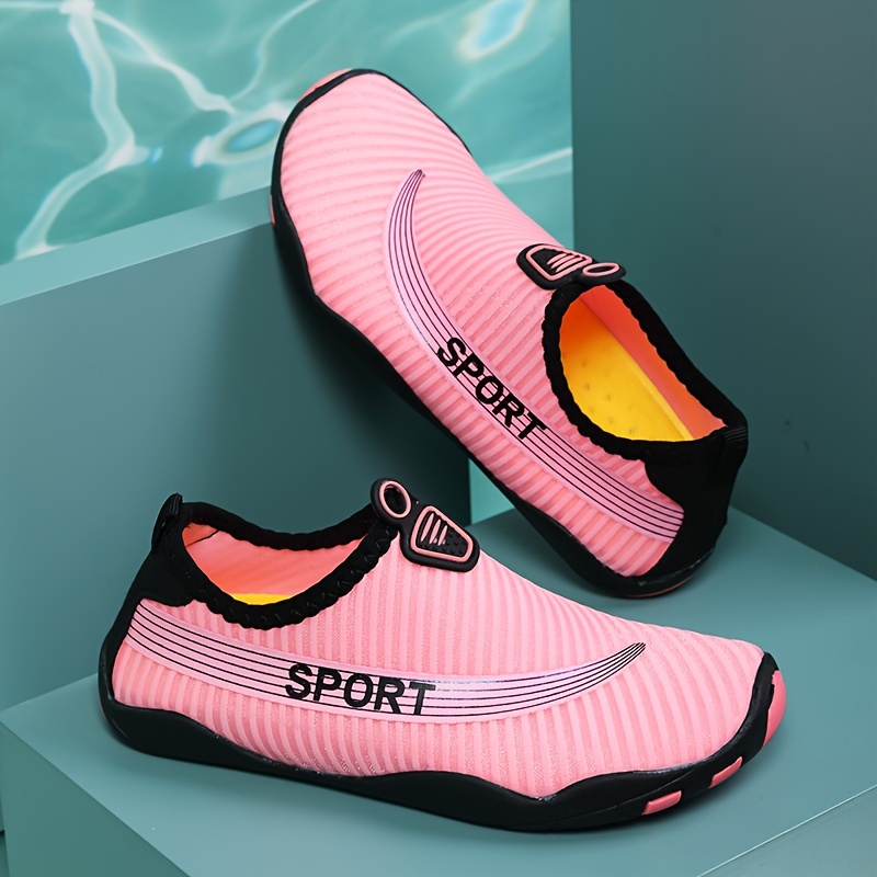 womens summer quick dry water shoes mesh slip on outdoor sports aqua shoes breathable yoga fitness training sneakers non slip sole for swimming diving fishing indoor workouts details 1