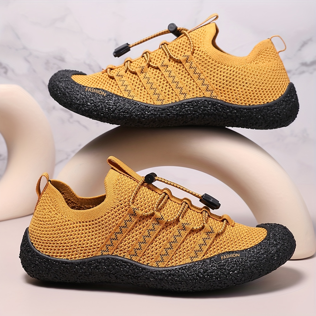 unisex fashion sneakers breathable knit upper non slip rubber sole casual water sports walking shoes couples matching shoes details 3