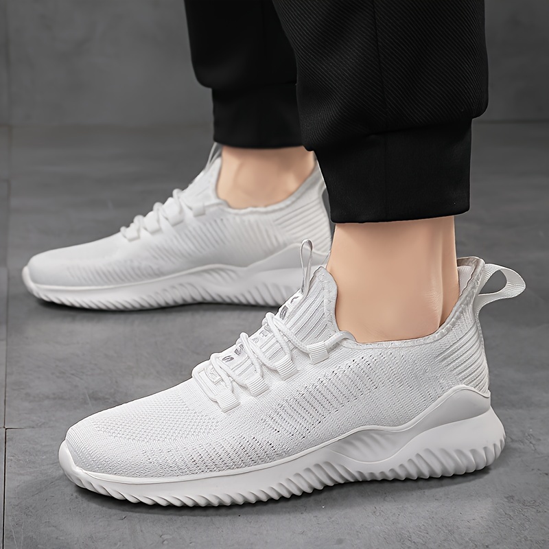 Men s Slip On Breathable Jogging Shoes With Adjustable Lace - Non Slip Soft Sole Comfy Sneakers - Spring Summer Workout details 2