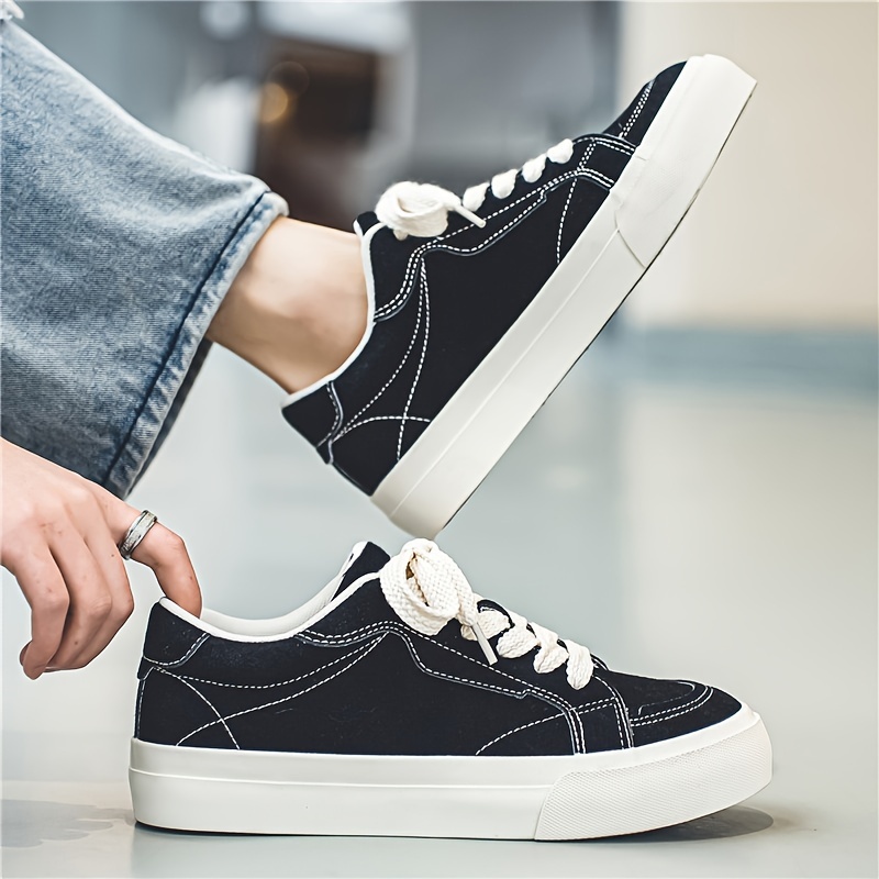 Unisex Trendy Solid Low Top Skate Shoes Comfy Non Slip Casual Lace Up Sneakers For Mens Womens Outdoor Activities Sports & Outdoors Temu details 4