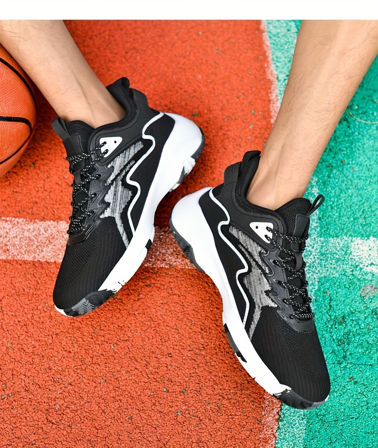   mens basketball shoes breathable non slip sneakers fashionable sports details 3