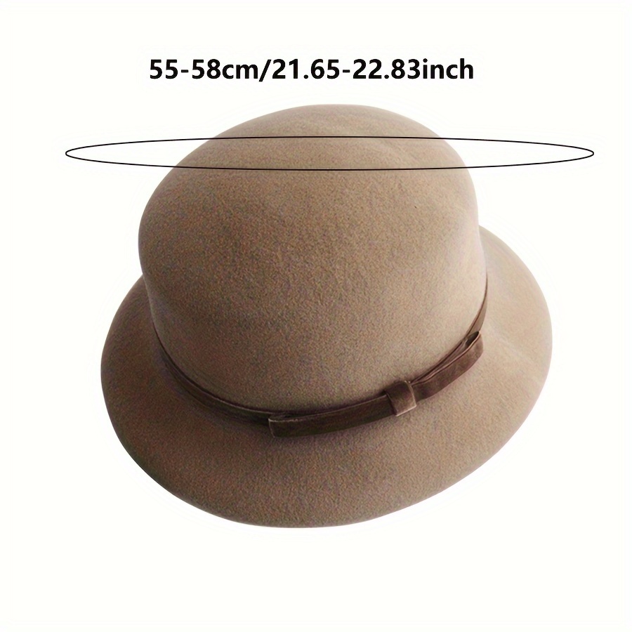 elegant french style 100 wool fedora hat for women autumn winter chic lightweight felt bowknot fisherman cap woven craftsmanship no feathers inelastic details 4